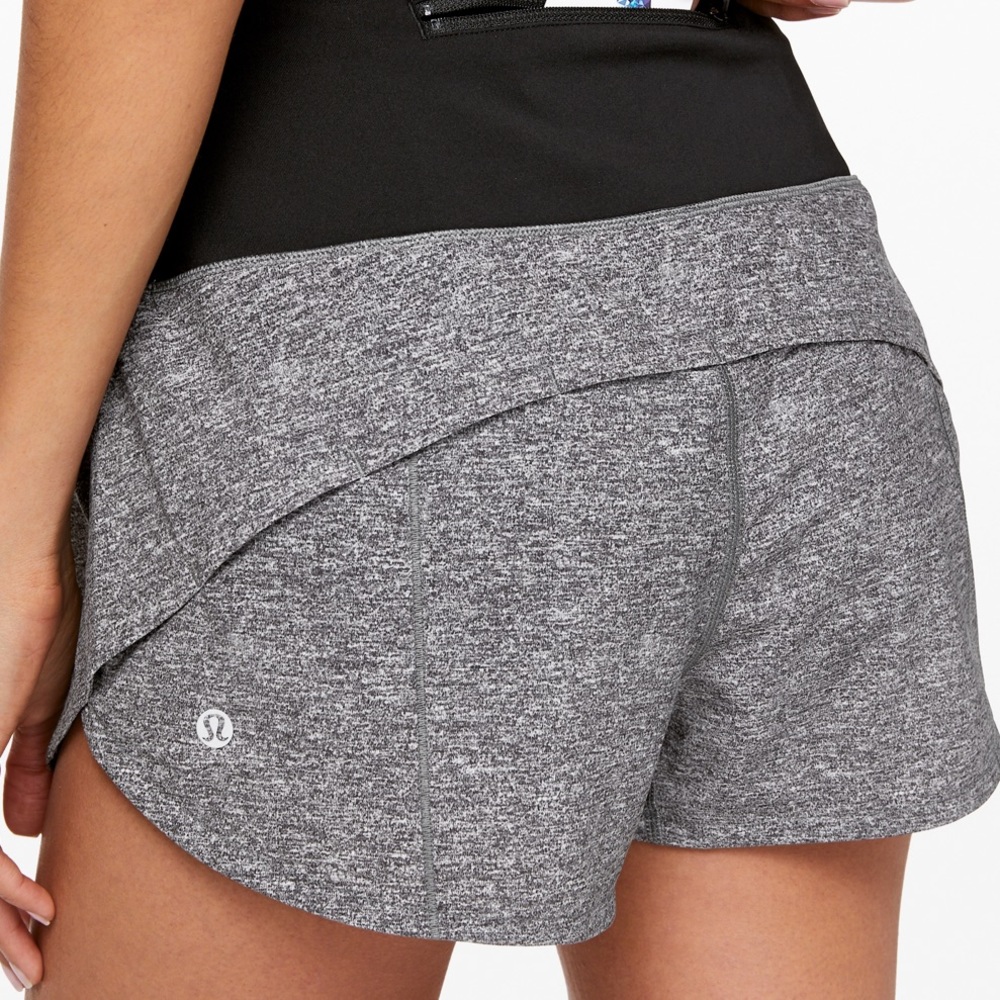 Lululemon speed up short 2.5 inch gray black 6